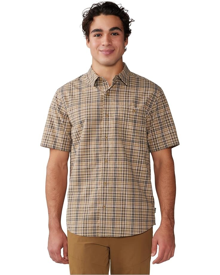 

Рубашка Mountain Hardwear Big Cottonwood Short Sleeve, цвет Moab Tan Canopy Plaid