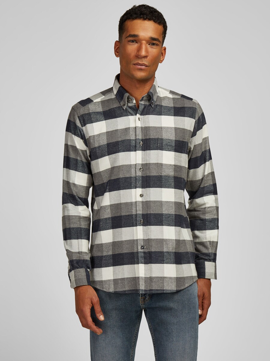 

Рубашка на пуговицах классического кроя HECHTER PARIS, светло-серый/темно-серый