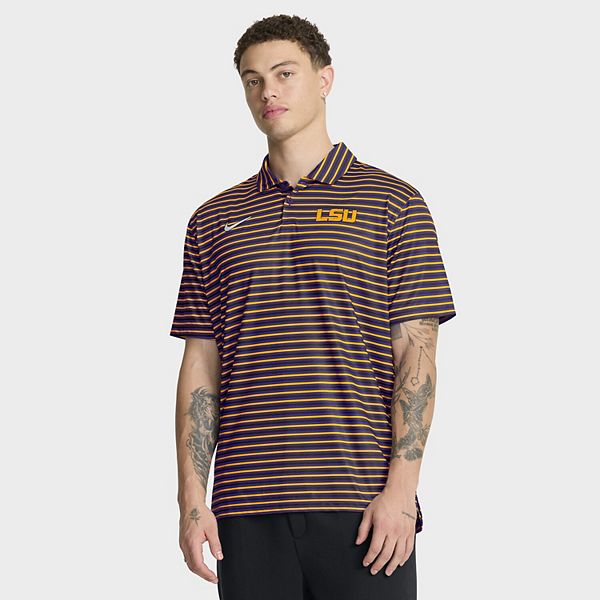 

Мужская фиолетовая футболка LSU Tigers 2025 Coaches Premium Tour Stripe Dri-FIT Nike