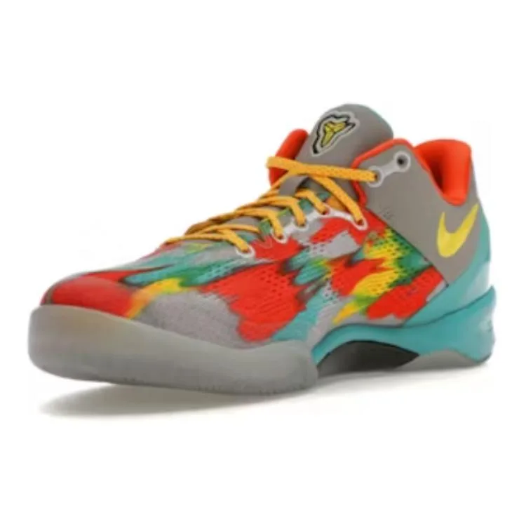 Кроссовки Kobe 8 Protro Venice Beach 2024 GS Nike, серый серебро желтый — фото 4