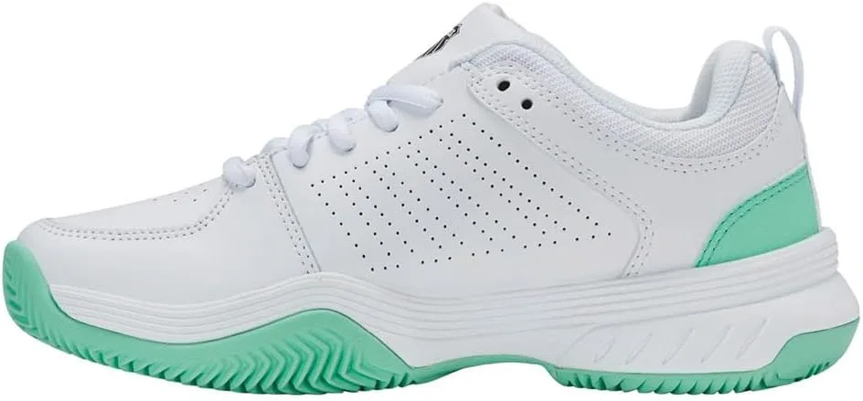 Кроссовки теннисные K-Swiss Court Express 2 Clay, White Neon Mint Black — фото 3
