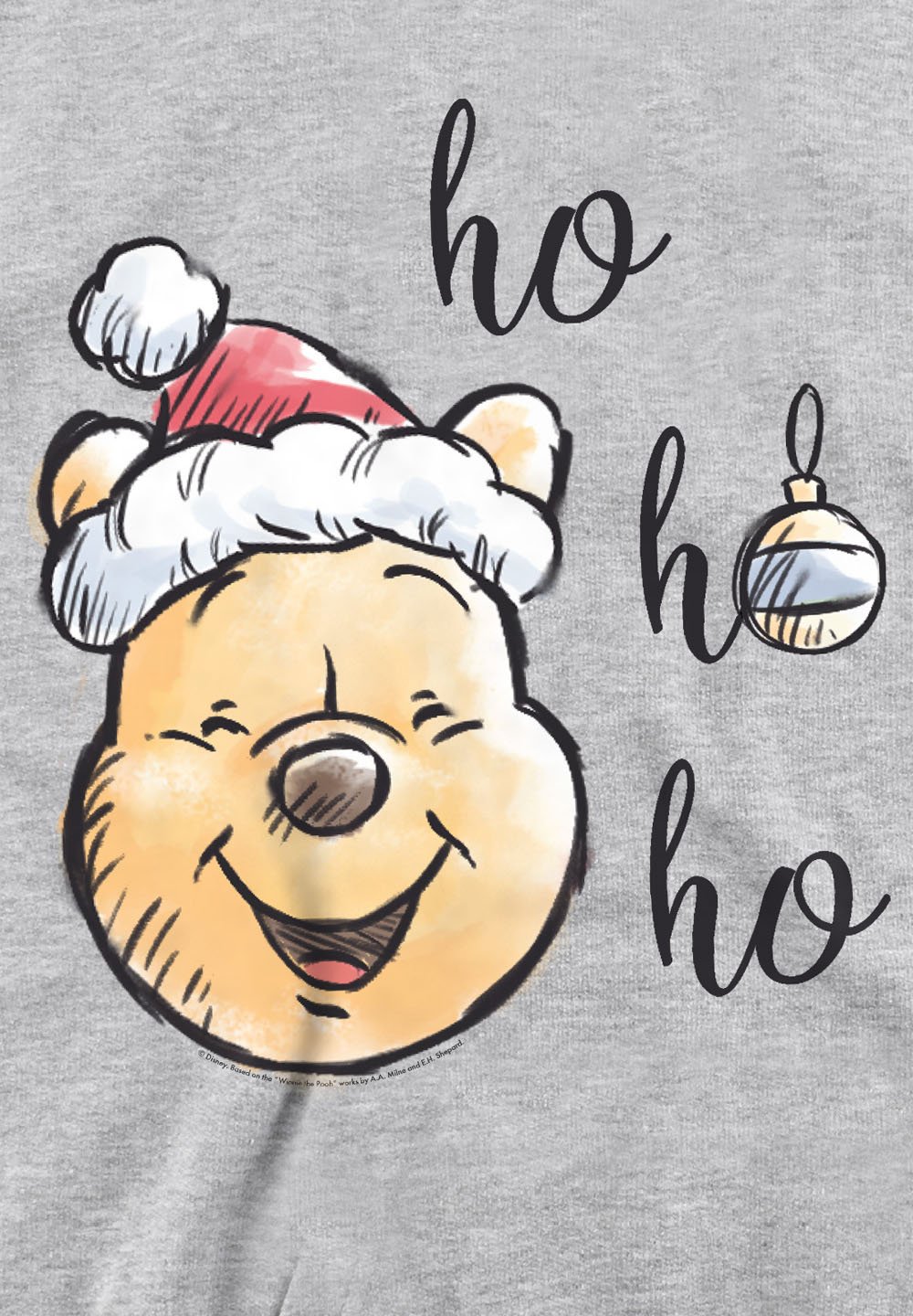 

Толстовка WINNIE THE POOH HO HO HO MERRY CHRISTMAS Disney, серый