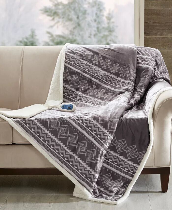 

Двусторонний плед Anderson Electric из искусственного меха в берберский, 70 x 60 дюймов Woolrich, бежевый