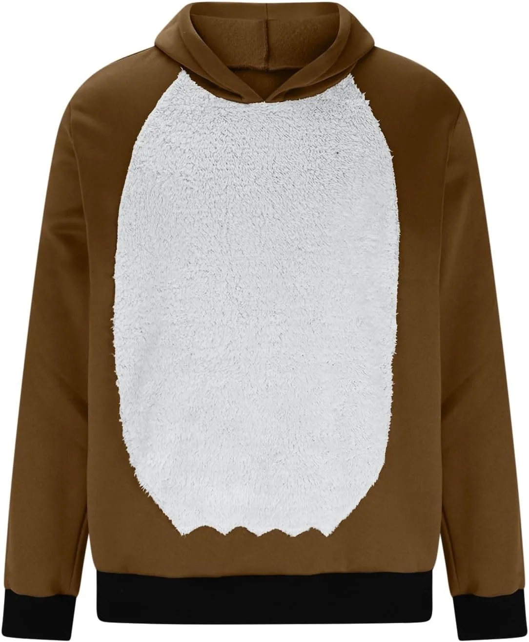 Толстовка с капюшоном для мужчин, Fleece, зимняя, с оленями