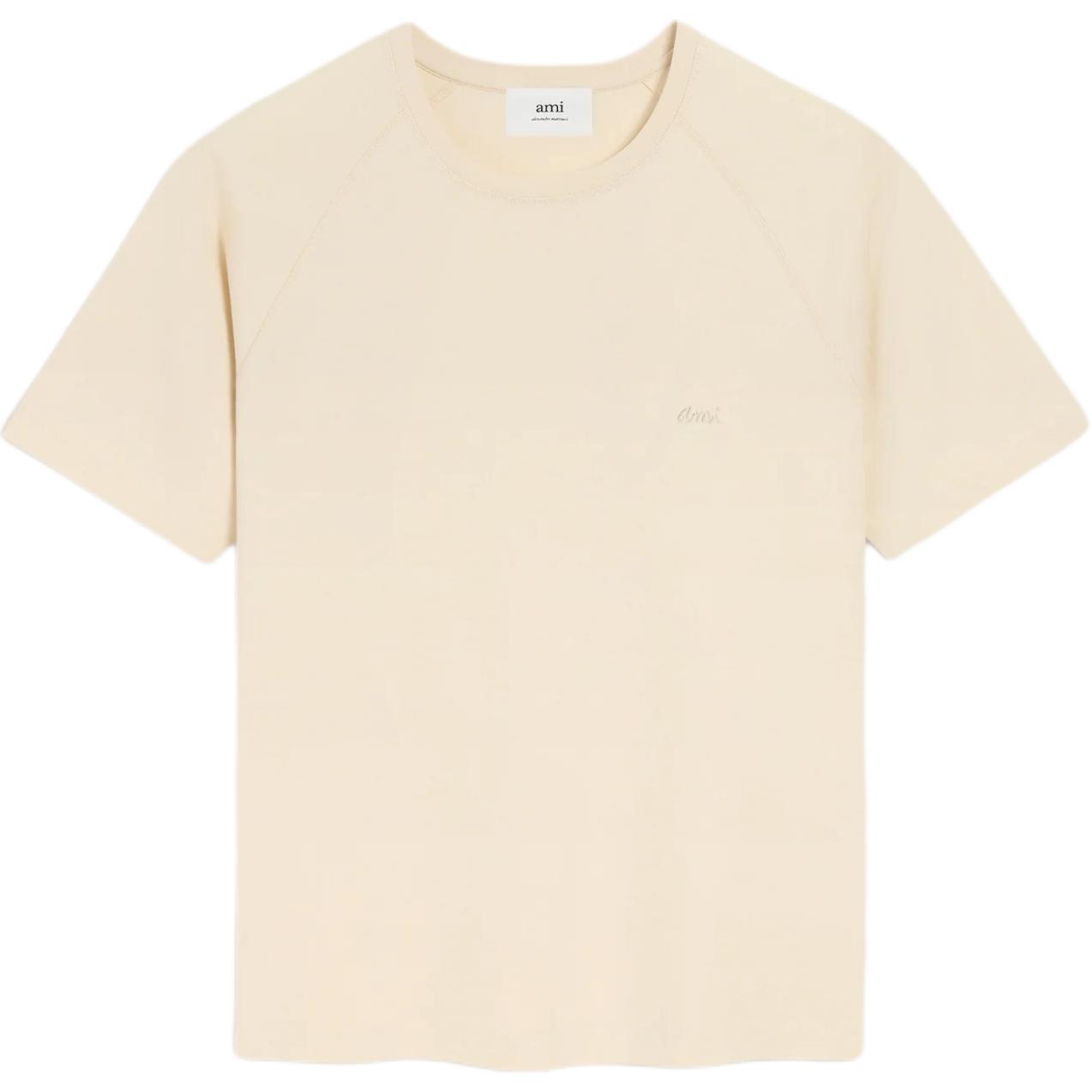 

Футболка Ami Paris с рукавом реглан и вышивкой AMIPARIS, слоновая кость, Бежевый, Футболка Ami Paris с рукавом реглан и вышивкой AMIPARIS, слоновая кость