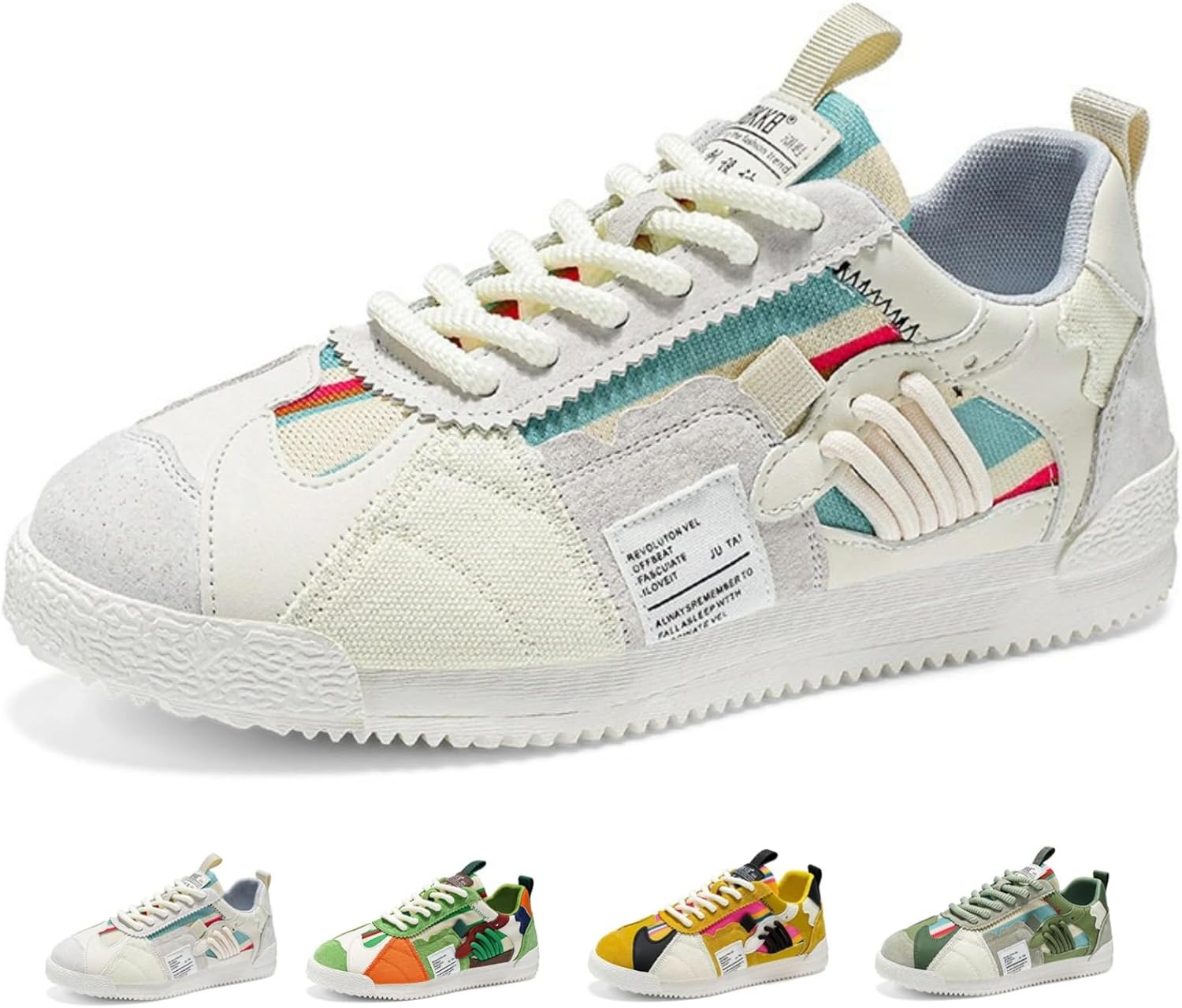 

Мужские модные ретро-кроссовки, легкие, дышащие, для бега и тенниса, классические повседневные удобные обувь для ходьбы Macefil, белый