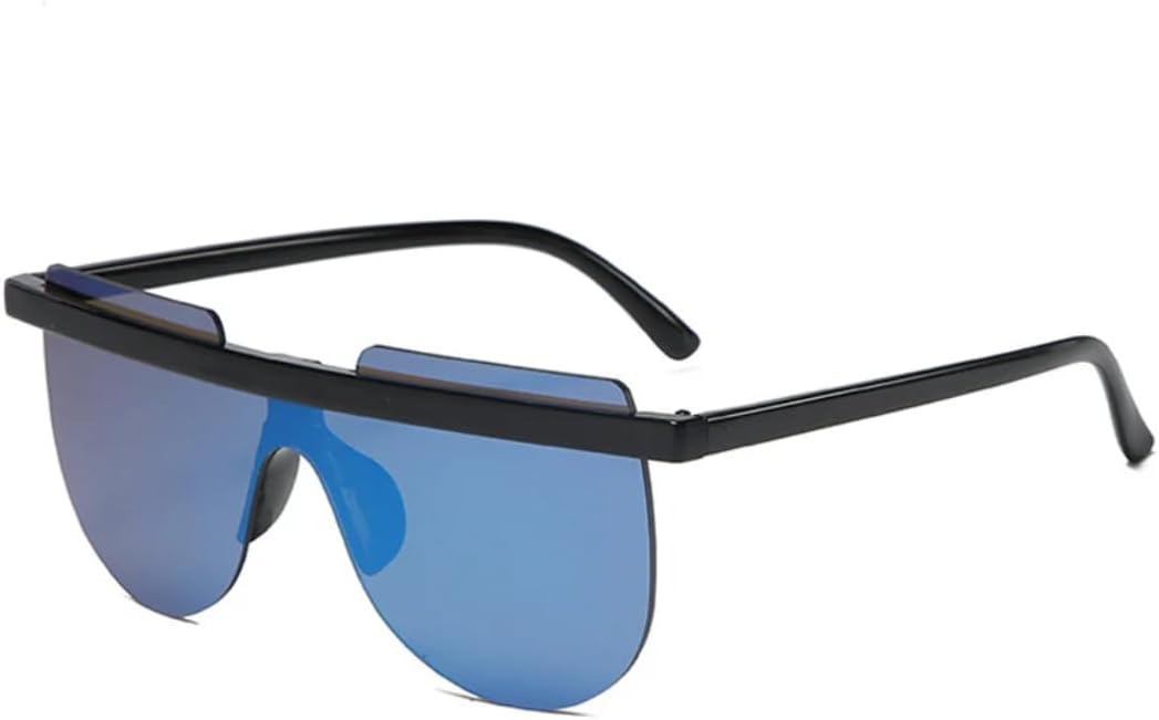 

Панк-стиль, популярные цельные женские солнцезащитные очки, роскошные без оправы, мужские очки для активного отдыха, вождения, спорта, защита от УФ-излучения UV400 TVTBBVV, Black Blue