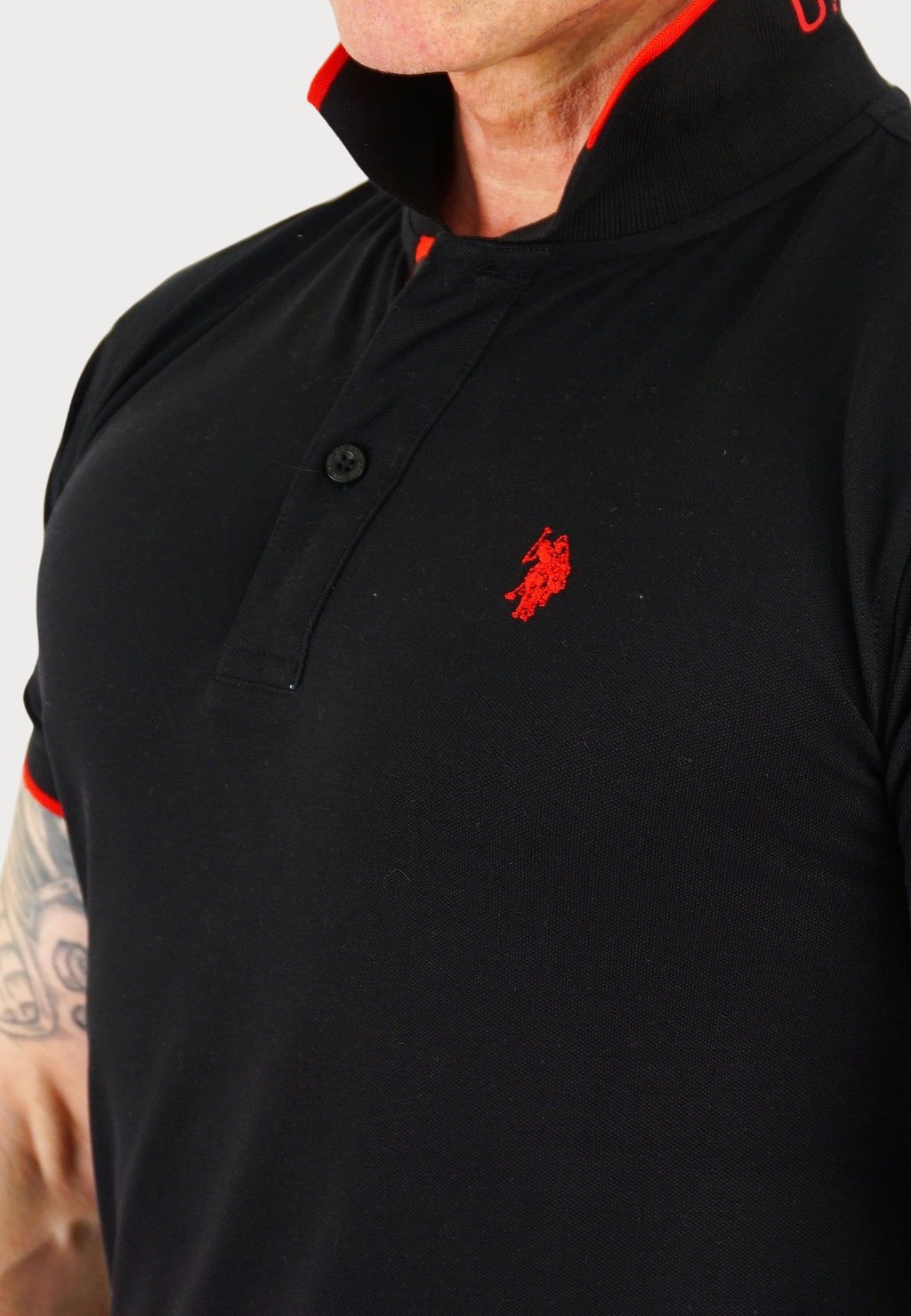 Рубашка поло SHORTSLEEVE FASHION U.S. Polo Assn., черный — фото 4