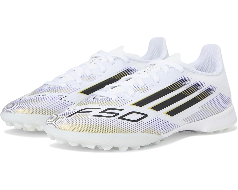

Кроссовки adidas Kids F50 League Turf Cleats, цвет White/Black/Gold Metallic