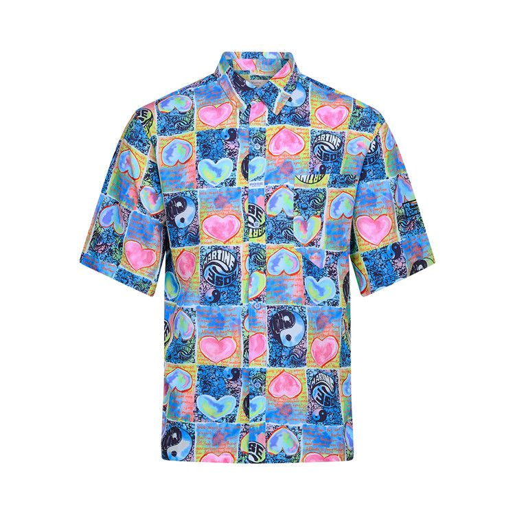 

Рубашка Martine Rose Boxy Short-Sleeve Shirt, Blue