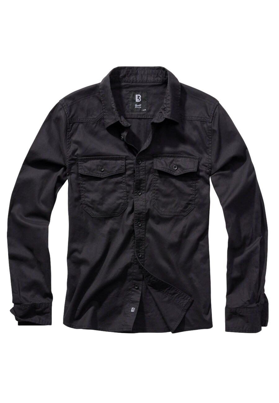

Повседневная рубашка Brandit Regular fit Button Up Shirt, черный
