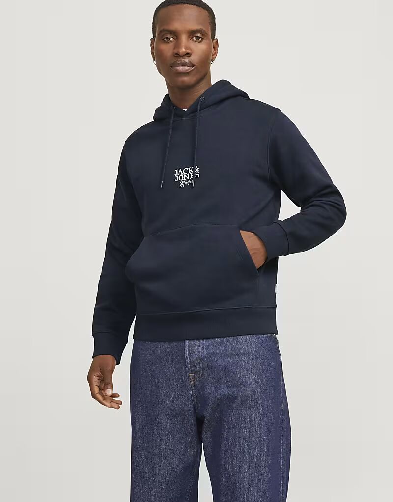 

Толстовка Jack & Jones в темно-синем цвете