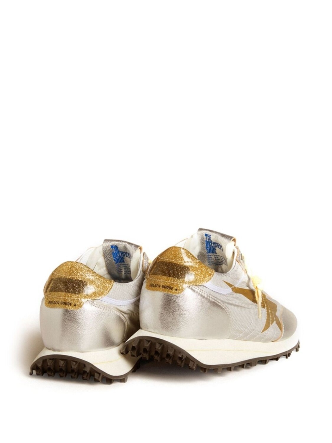 Golden Goose кроссовки с принтом и блестками, серебристый — фото 3