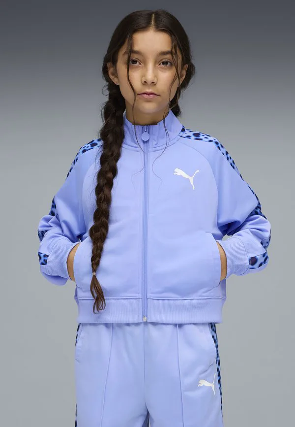 Свободная короткая толстовка на молнии с изображением животного Puma, Intense Lavender — фото 2