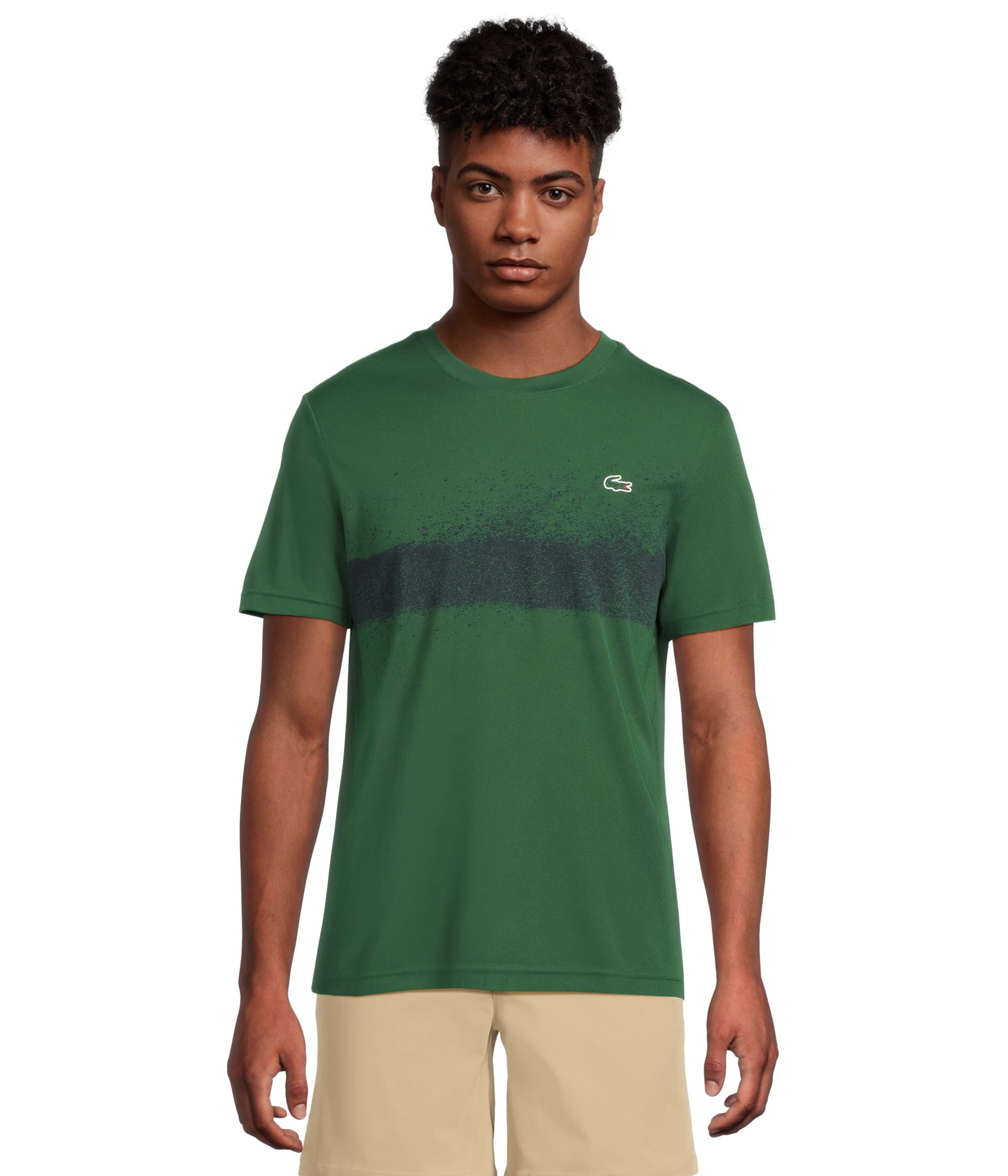 

Футболка Lacoste Short, цвет Green/Navy Blue