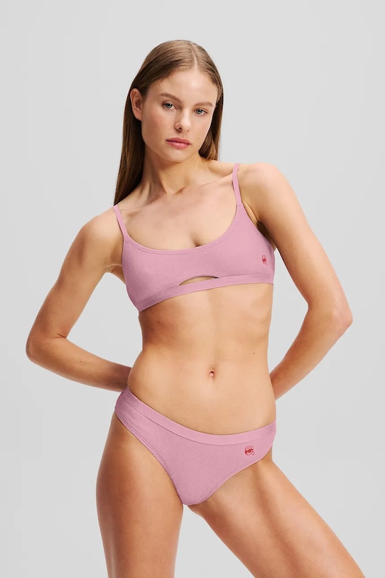 

Хлопковые трусики Karl Lagerfeld, розовый