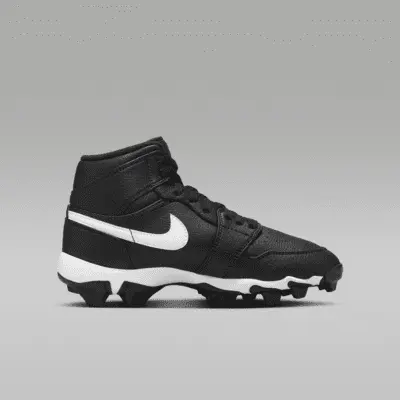 Бутсы Jordan 1 Mid, цвет Black/White/White — фото 3