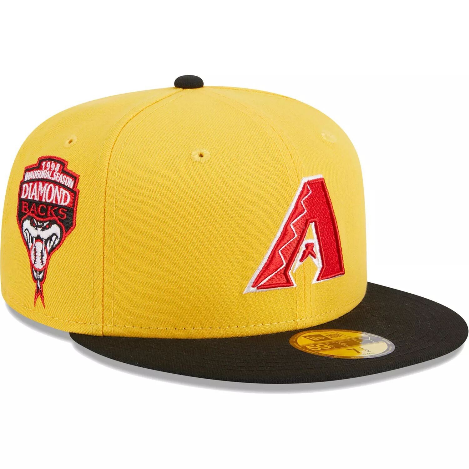 

Мужская облегающая шляпа New Era желто-черная Arizona Diamondbacks Grilled 59FIFTY