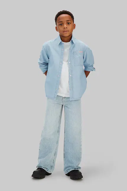 Рубашка хлопковая Calvin Klein Jeans, синий — фото 3