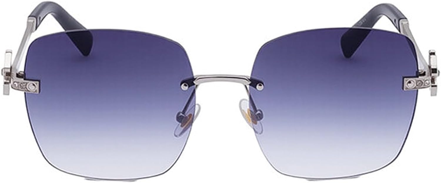 

Женские квадратные солнцезащитные очки без оправы, роскошные солнцезащитные очки большого размера с градиентным переходом цвета, модные очки со стразами, защита от ультрафиолета UV400 willochra, C5