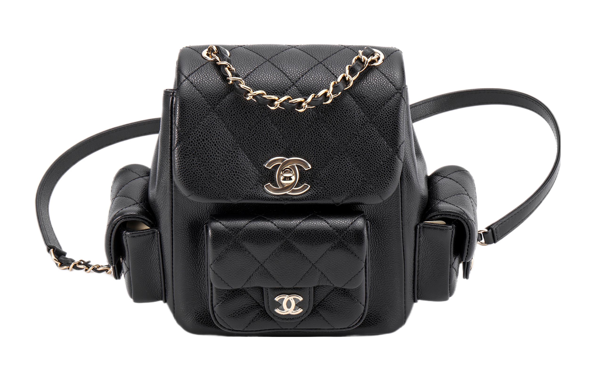 

Маленький рюкзак Duma 23K из зерненой телячьей кожи черный AS4399 CHANEL