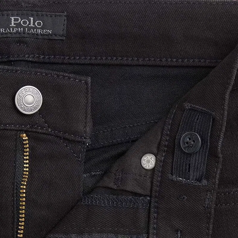 Джинсы Moderate для детей Polo Ralph Lauren черные — фото 4