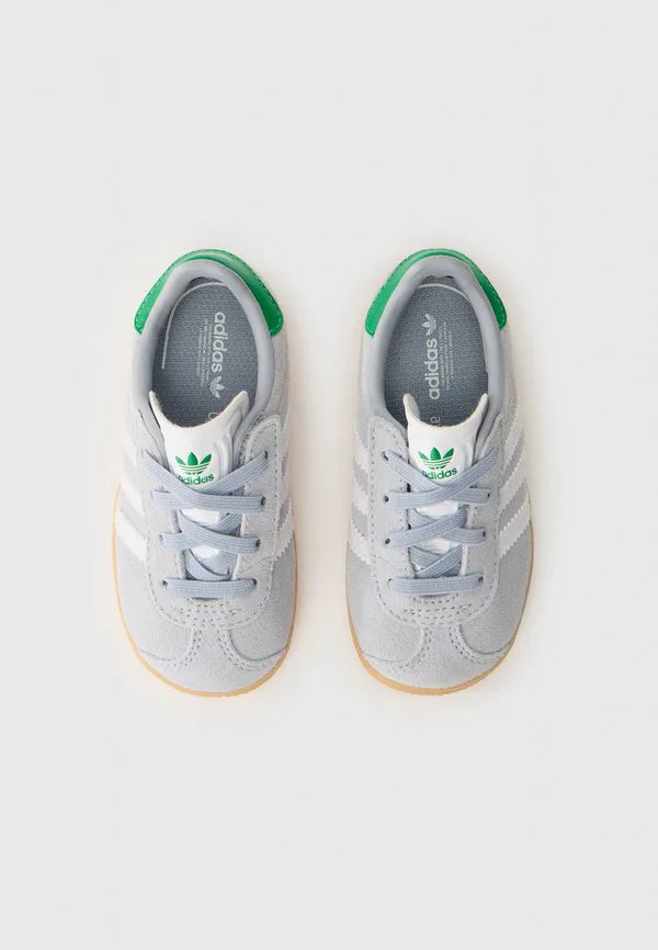 Детские туфли gazelle унисекс Adidas Originals, Silver-Coloured/White/Green — фото 4