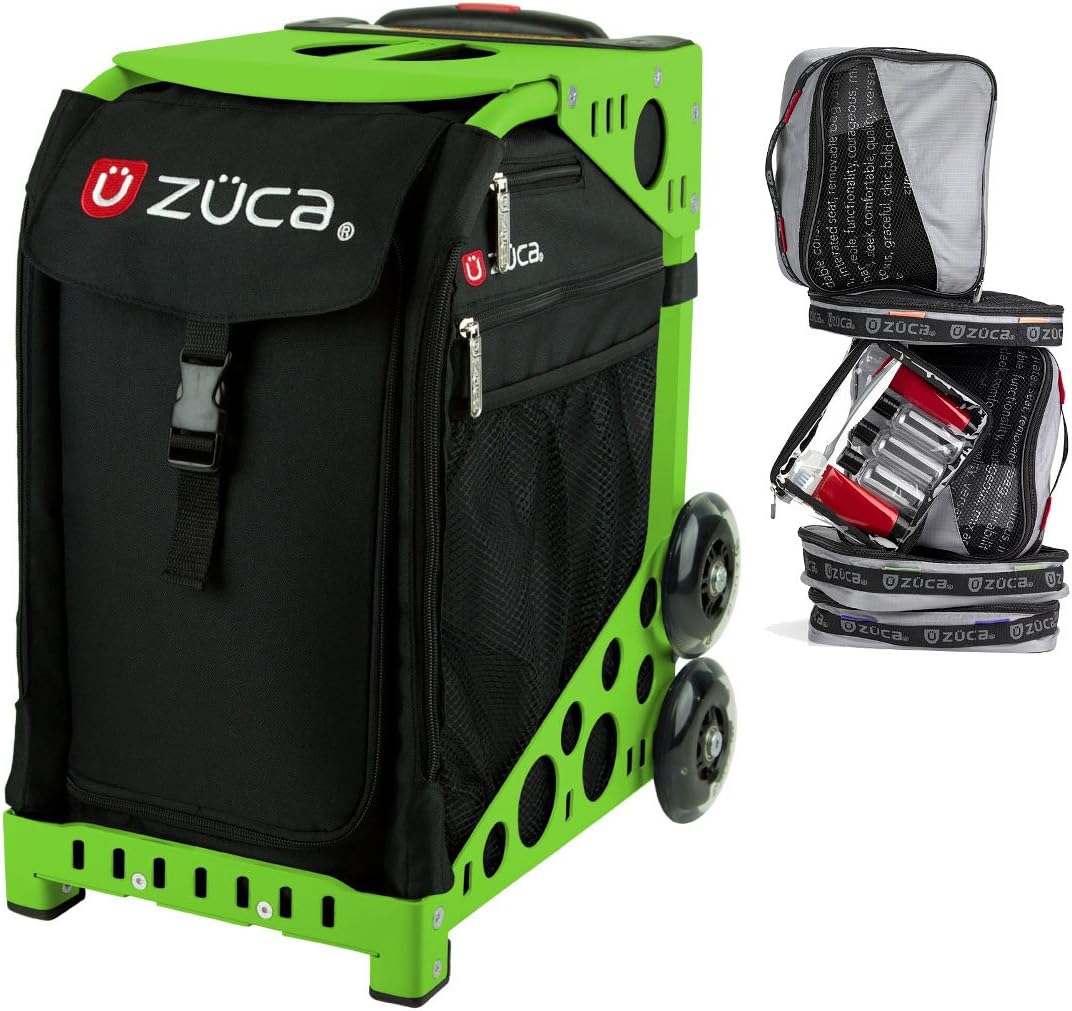 

Спортивная сумка-вкладыш Zuca "Obsidian", зеленая рама, мигающие колеса и набор с чехлом для флаера, Зеленый, Спортивная сумка-вкладыш Zuca "Obsidian", зеленая рама, мигающие колеса и набор с чехлом для флаера