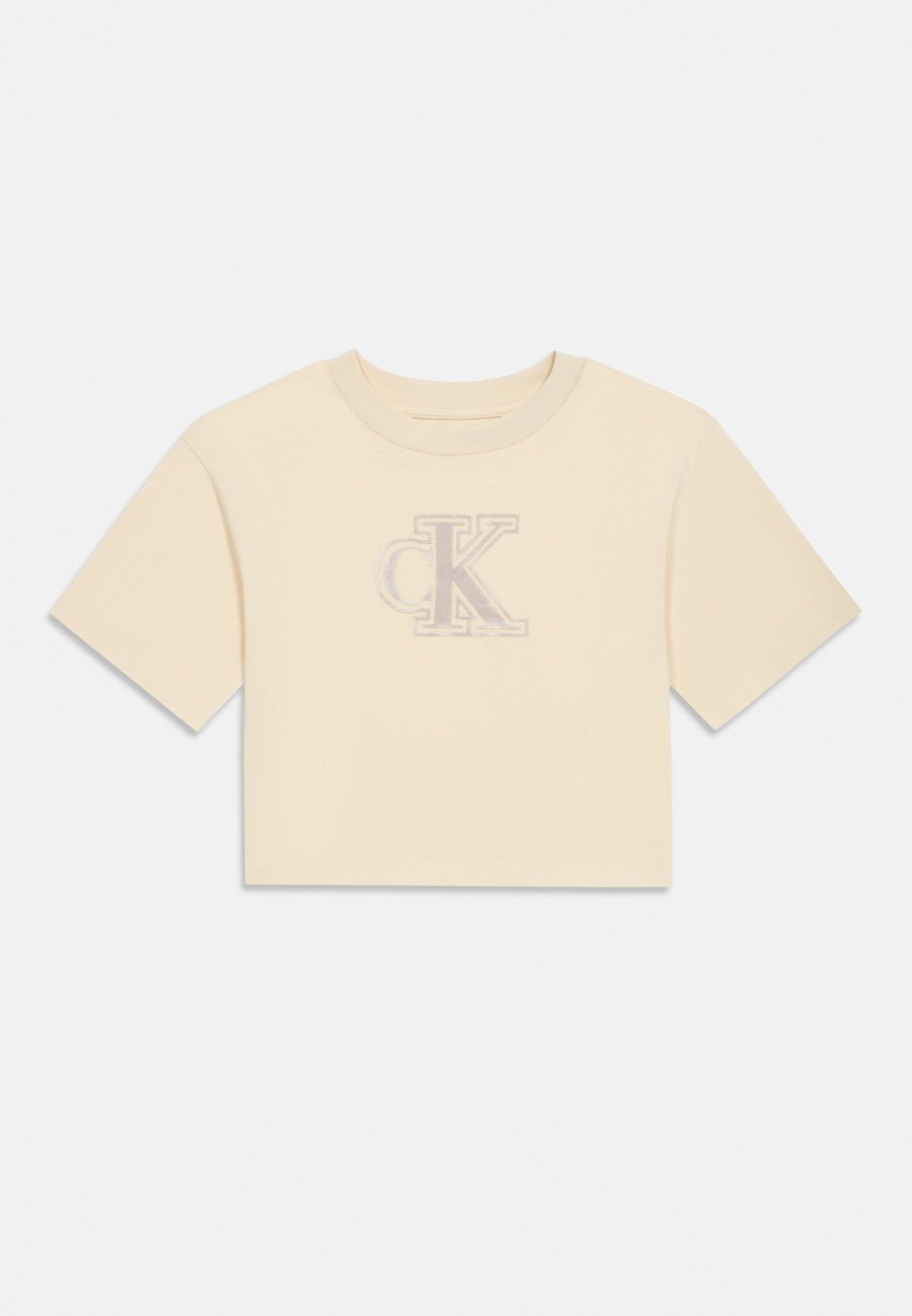 Футболка Calvin Klein Jeans MONOGRAM BOXY, Whitecap Gray/Off-White