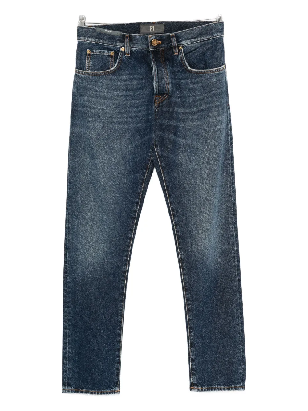 

Джинсы из денима с эффектом потертости Pantaloni Torino, синий