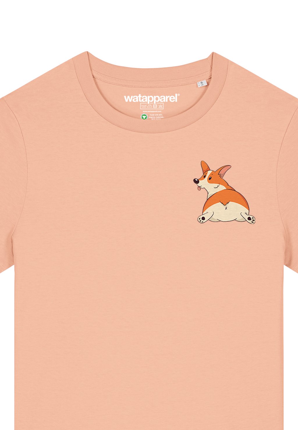 

Футболка с принтом CORGI watapparel, коралловый