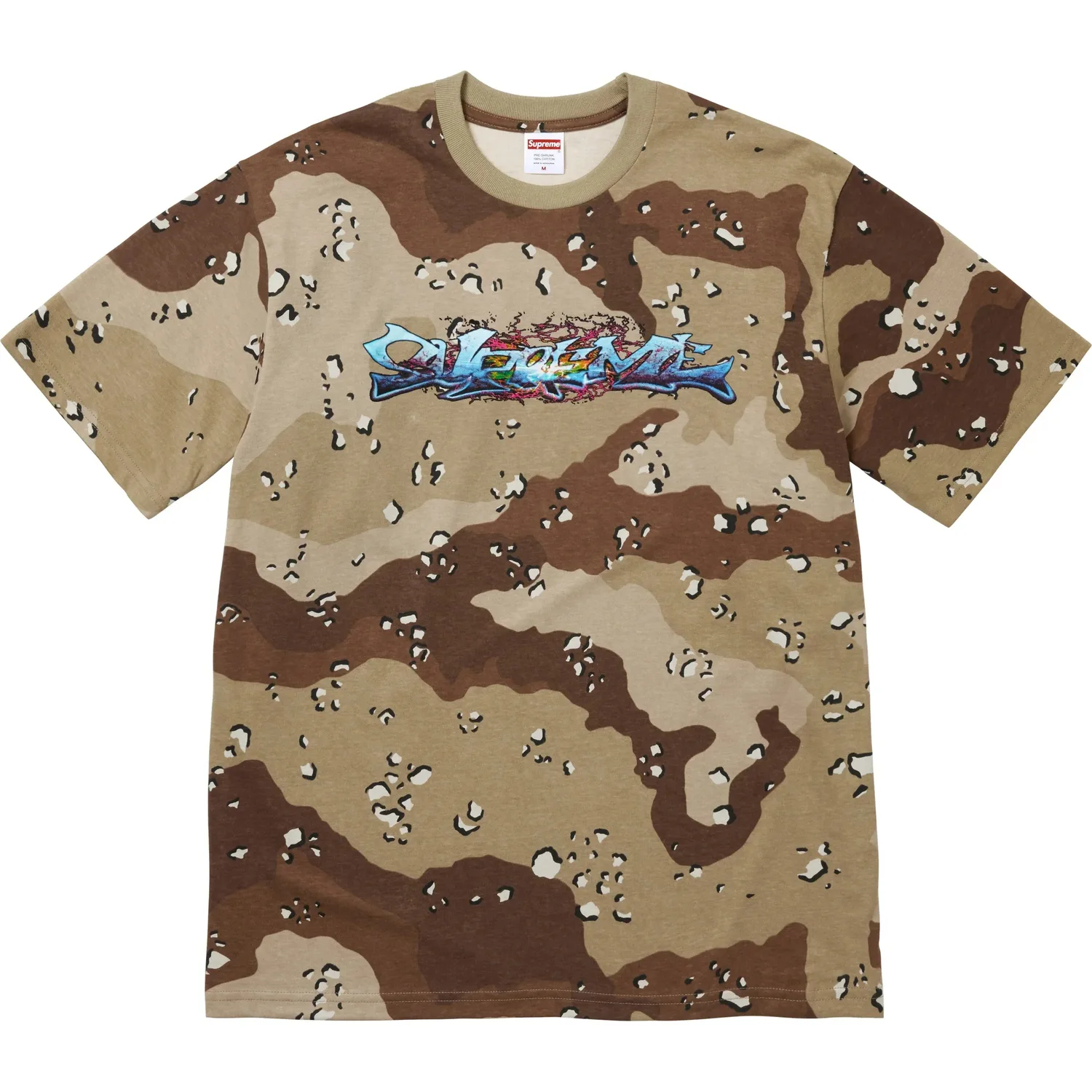 Футболка с коротким рукавом и логотипом Supreme, Chocolates Fragment Camouflage