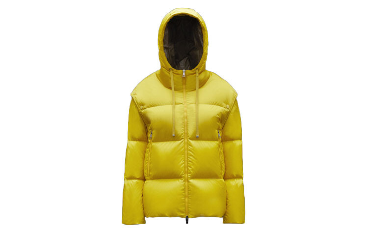 

Пуховик женский горчично-желтый Moncler