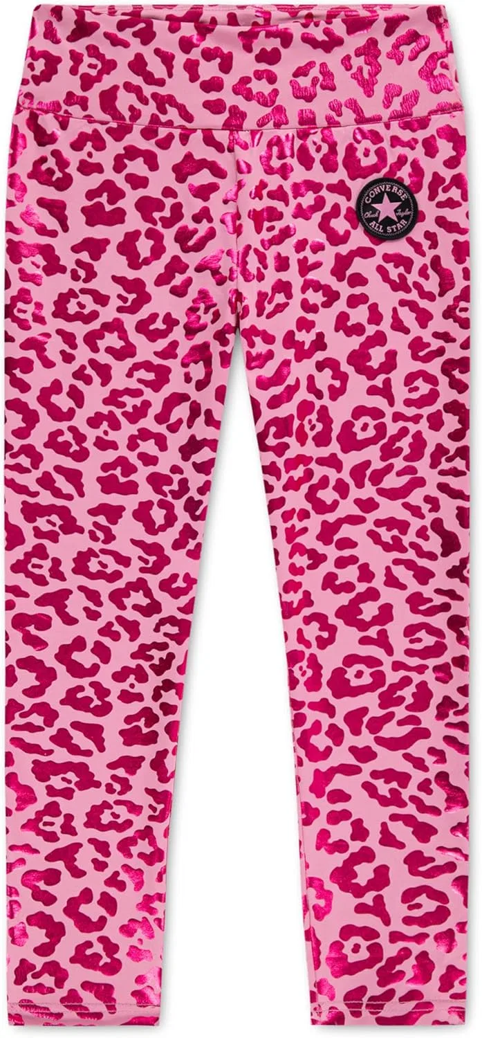 Леггинсы для девочек Shine High Rise, бренд Converse, цвет Magic Flamingo — фото 4