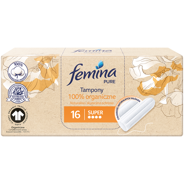 

Супергигиеничные тампоны, 1 упаковка. Femina Pure