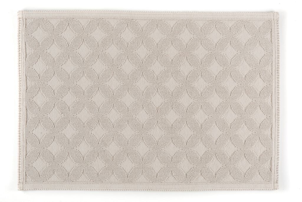 

Rhomtuft Seaside Коврик для ванной квадратный 60 x 90 см цвет натуральный жасмин, серый