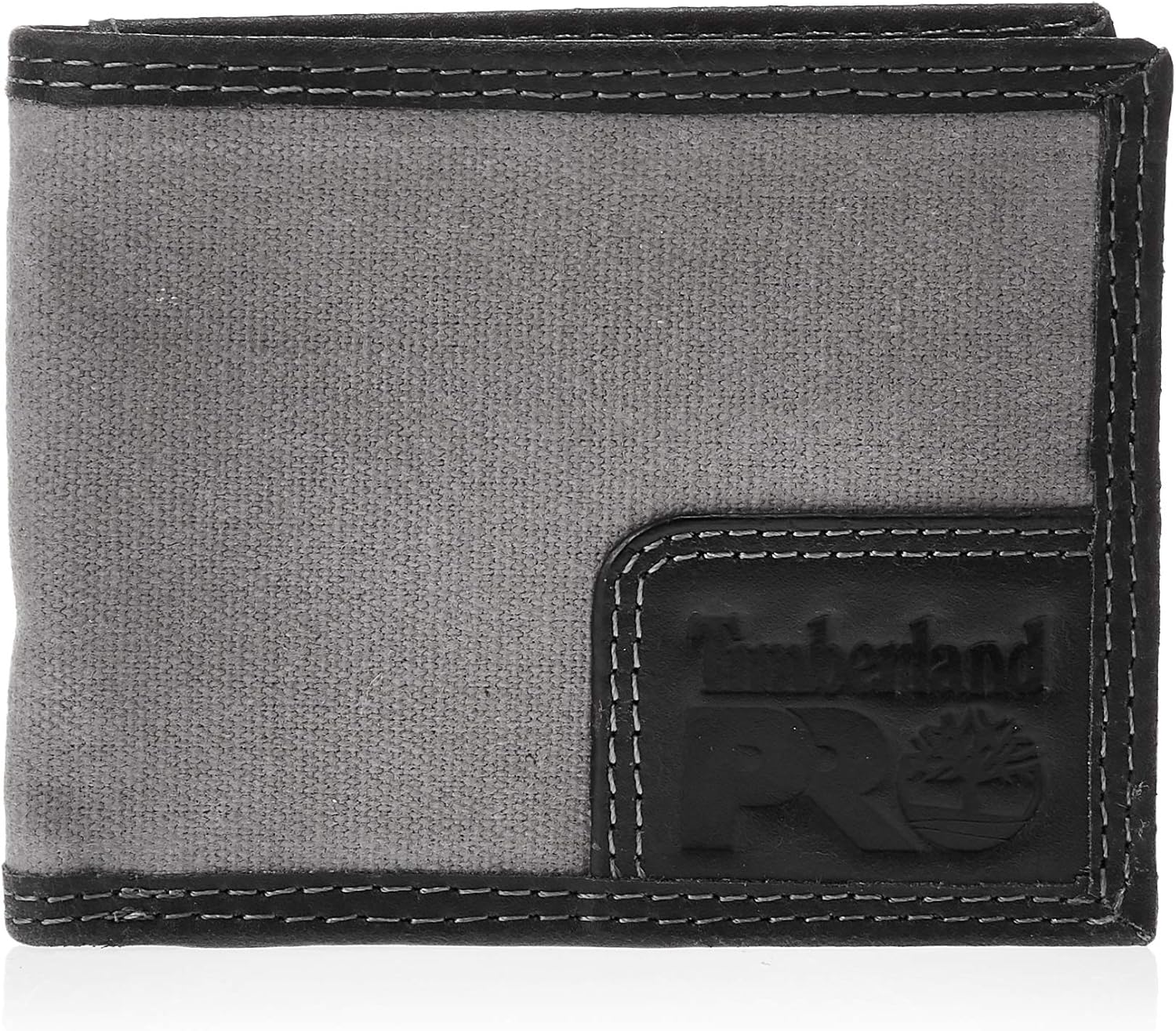 

Timberland PRO мужской кожаный бумажник из холста с задним окошком для удостоверения, Charcoal