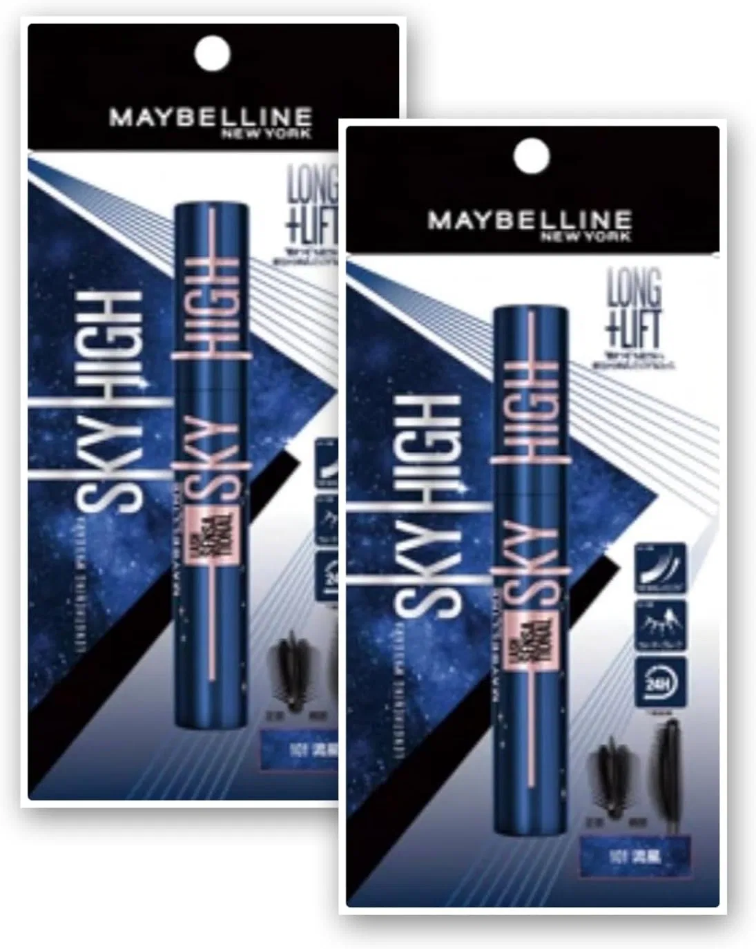 Тушь для ресниц Maybelline New York Sky High Cosmic Blast 101 Meteor, набор 2 шт., цвет Cosmic Blast