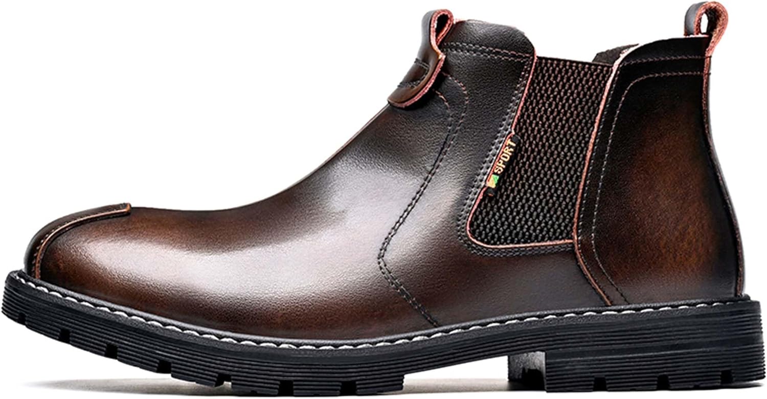 

Мужские зимние плюшевые и утепленные снежные ботинки, теплые и водонепроницаемые прогулочные сапоги Generic, коричневый