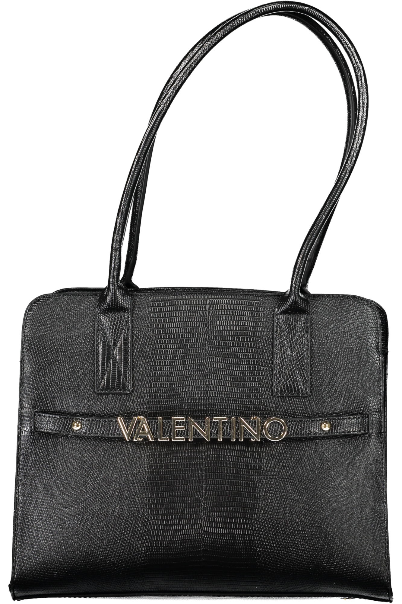 

Женская сумка Valentino Bags с длинными ручками и золотым логотипом, черный