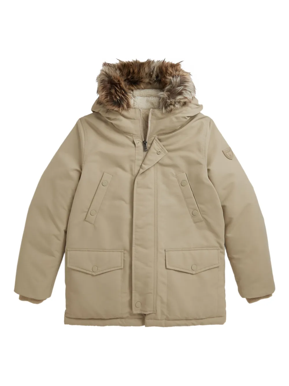 

Парка с искусственным мехом POLO RALPH LAUREN KIDS, нейтральный
