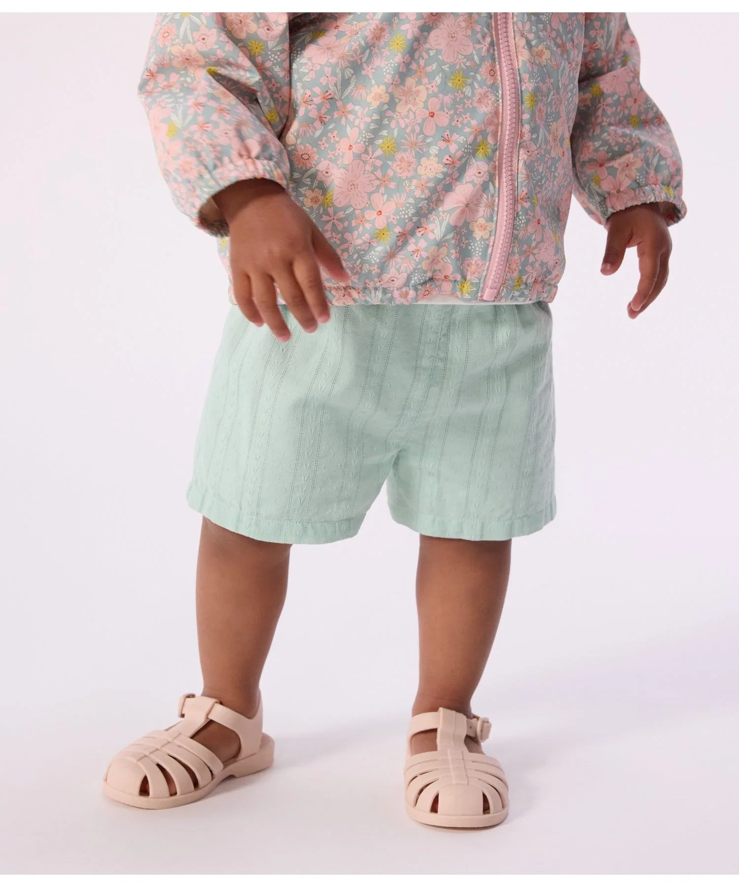 Детские шорты PETIT BATEAU хлопковые светло-зелёные — фото 4