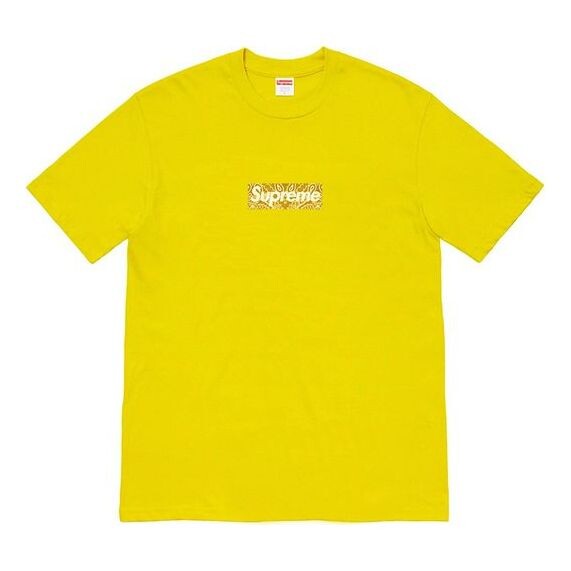 

Футболка fw19 week 17 bandana box logo tee Supreme, желтый