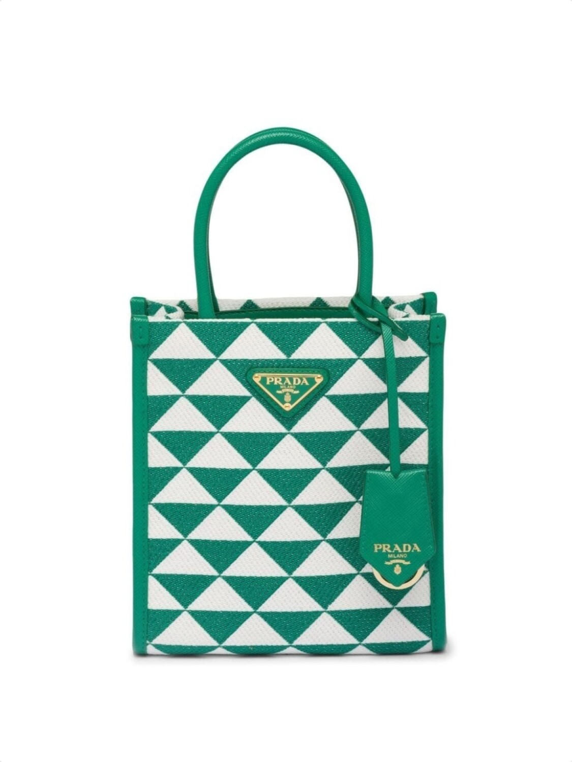 

Сумка-тоут Prada Symole с логотипом, зеленый