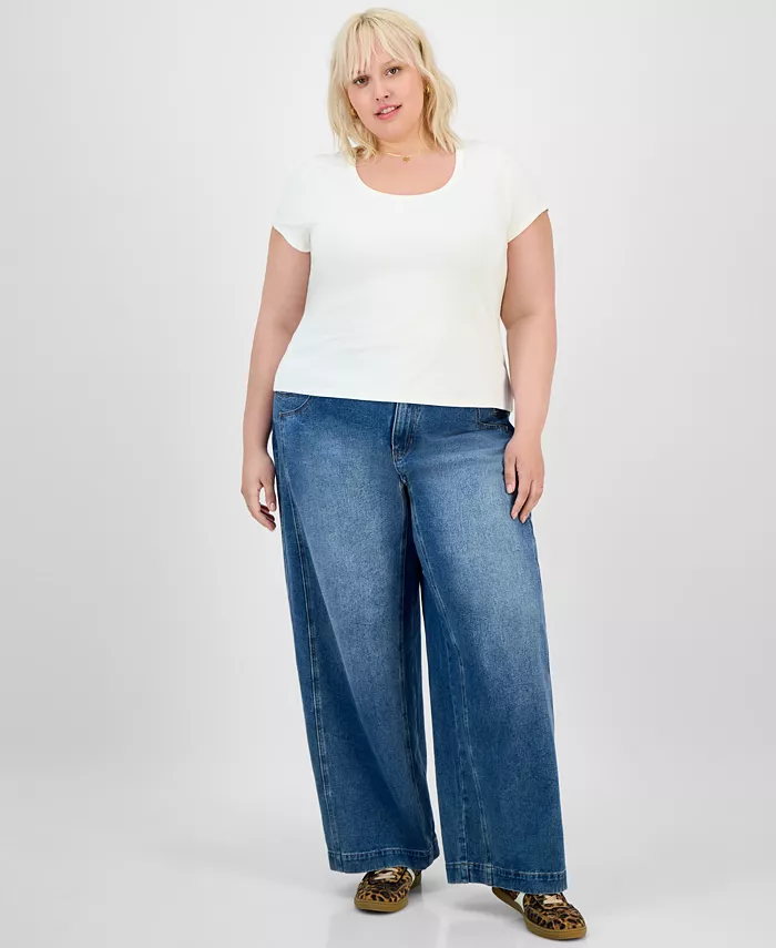 

Футболка Trendy Plus с круглым вырезом Hippie Rose, белый