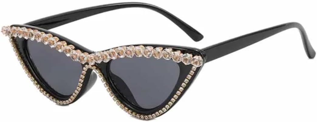 

Солнцезащитные очки с защитой UV400 | Оправа «кошачий глаз», линзы конфетного цвета | для женщин и мужчин, для занятий спортом на открытом воздухе и вождения DSVIGF, Black Gray