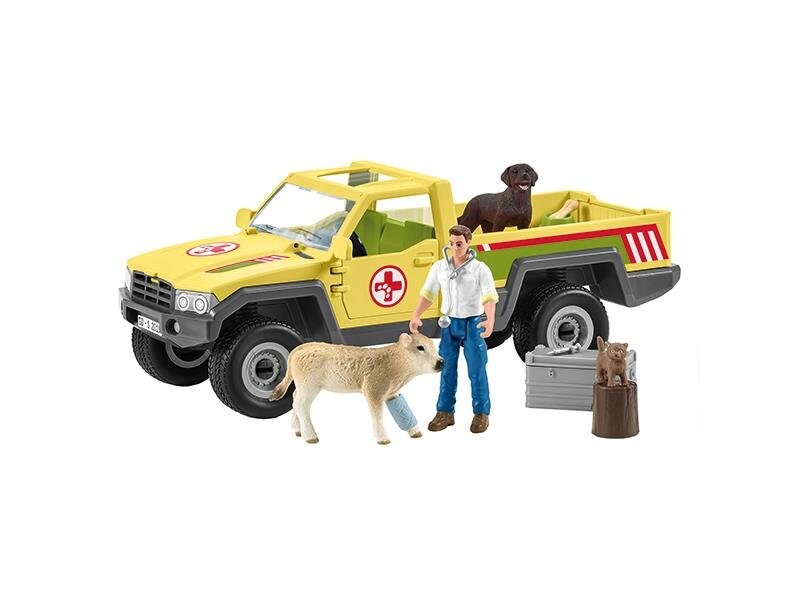 

Schleich, статуэтка, Farm Vet Car 20 футов, 42503