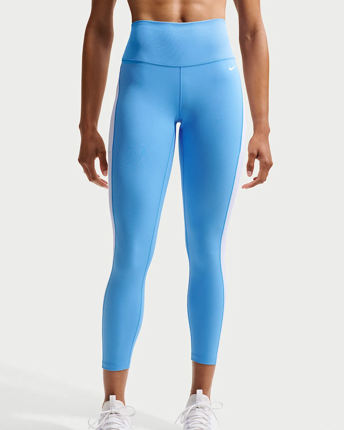 Женские леггинсы Nike One с высокой талией 7/8, University Blue/White/White — фото 2