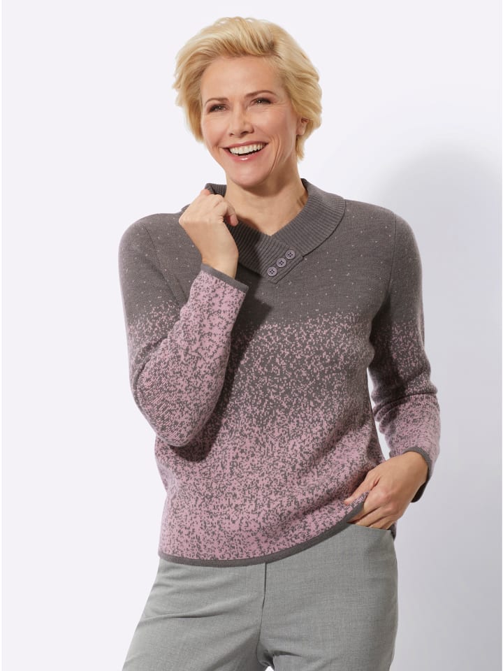 

Свитер с длинными рукавами в антрацитово-лиловом узоре WITT WEIDEN