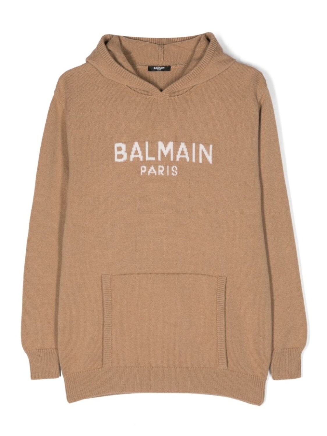 

Balmain Kids худи с логотипом, коричневый